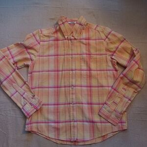 Rockies Pink And Yellow Button-Down Shirt Women's Size Small